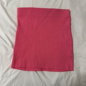 Cotton Citizen Pink Ribbed Mini Skirt